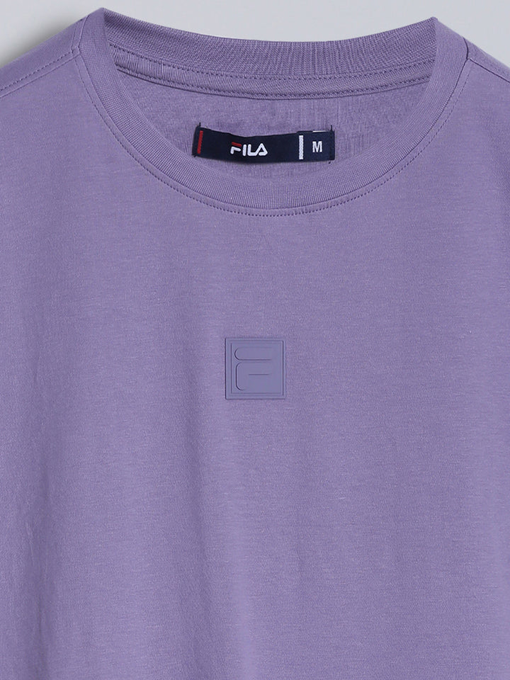 Fila Men Dark Violet T-Shirt Relaxed Fit