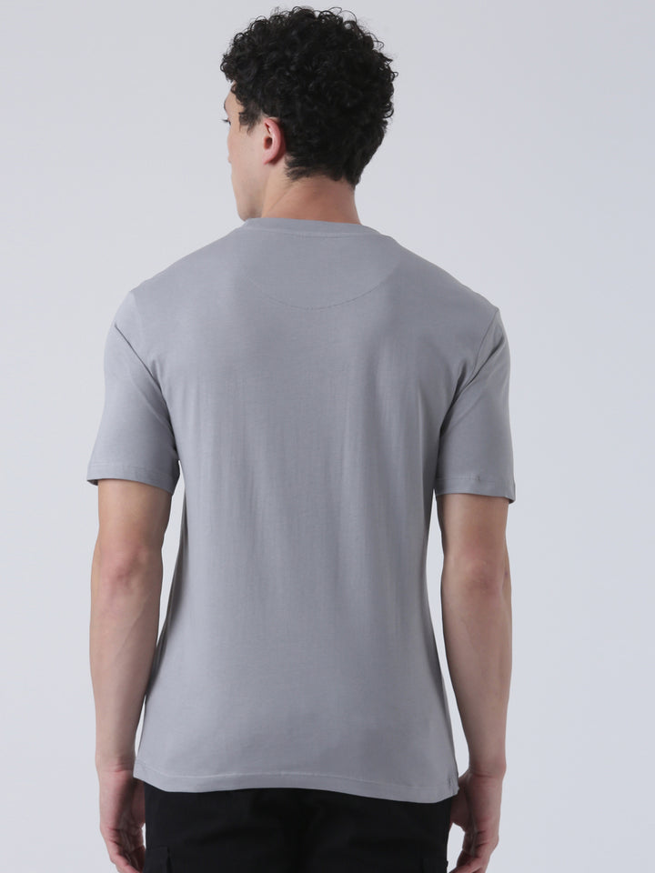 Fila Men Light Grey T-Shirt Relaxed Fit