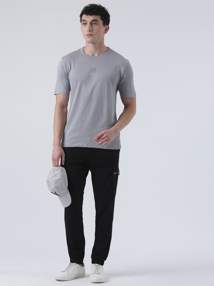 Fila Men Light Grey T-Shirt Relaxed Fit