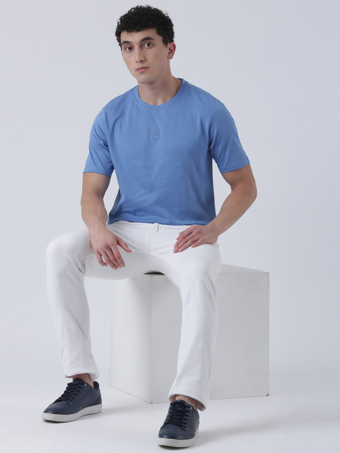Fila Men Mid Blue T-Shirt Relaxed Fit