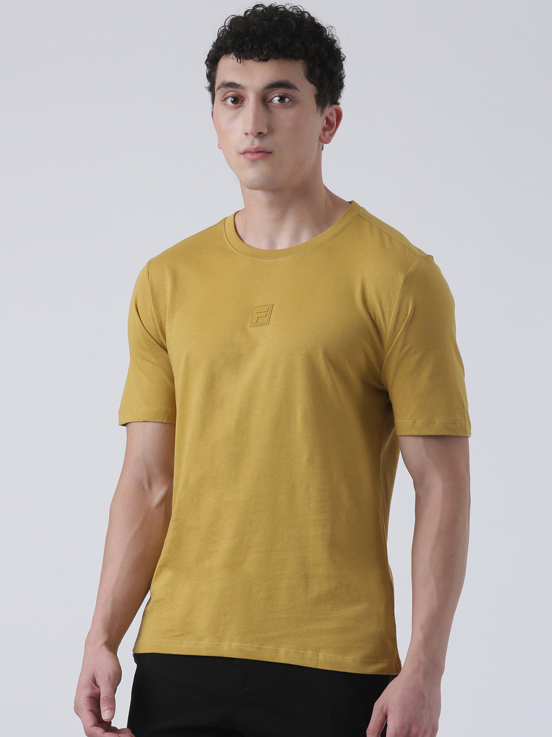 Fila Men Yellow T-Shirt Relaxed Fit