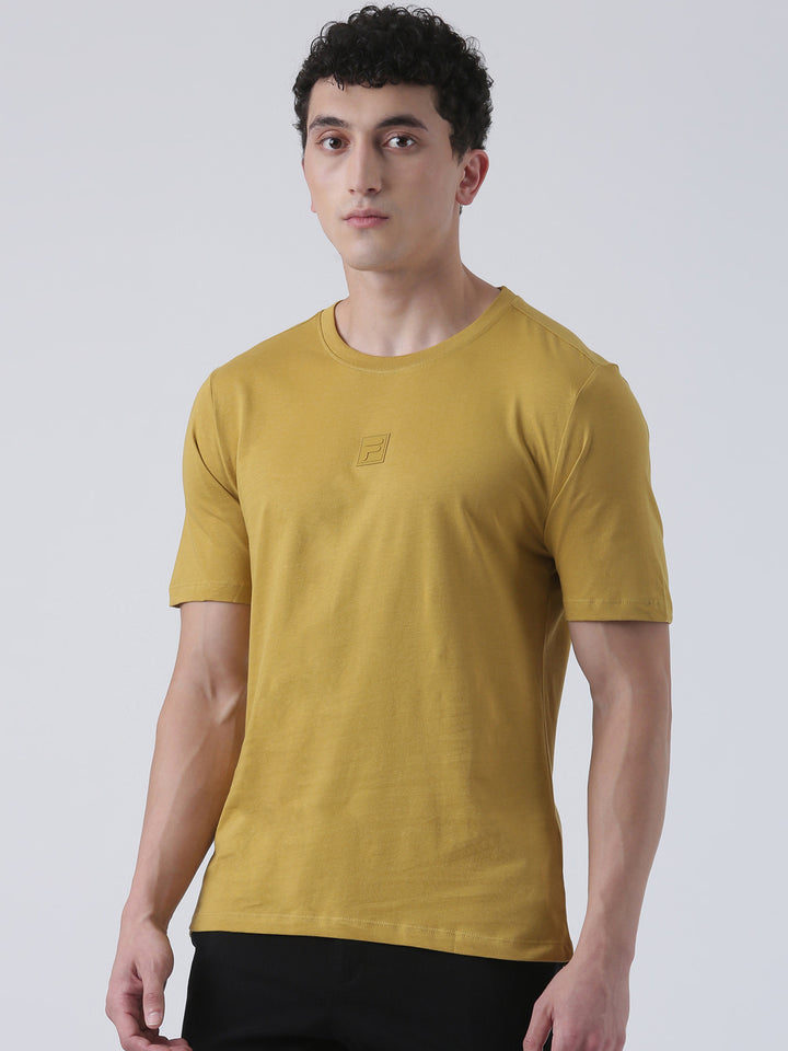 Fila Men Yellow T-Shirt Relaxed Fit