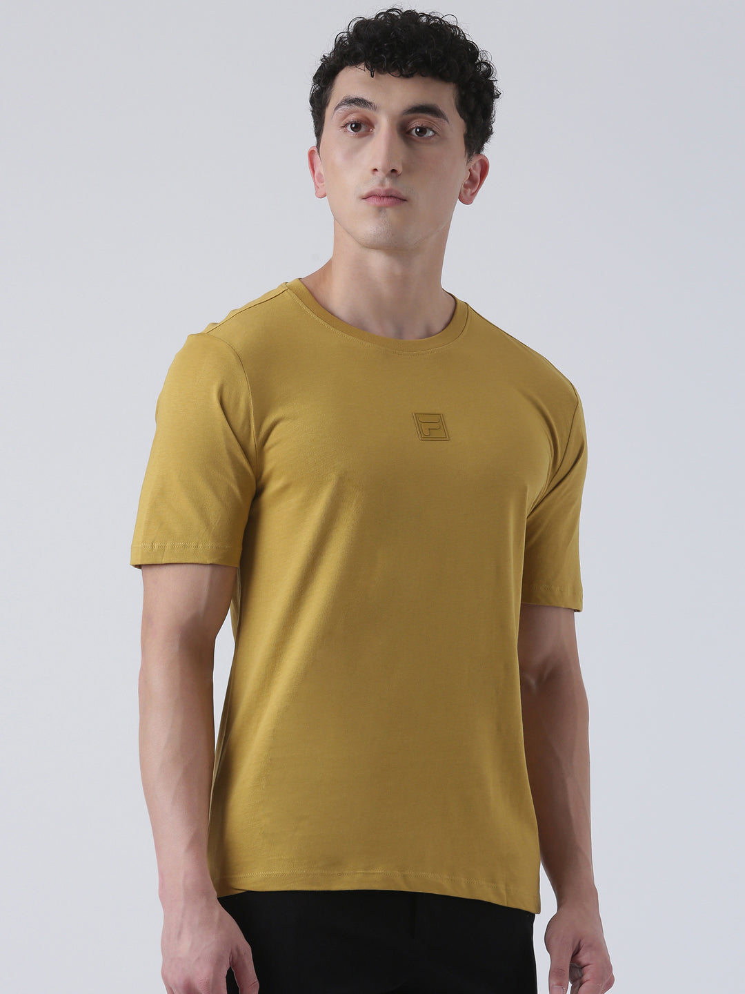 Fila Men Yellow T-Shirt Relaxed Fit