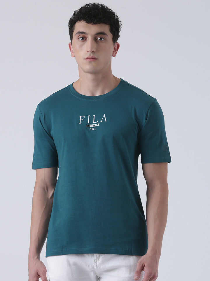 Fila Men Green T-Shirt Relaxed Fit