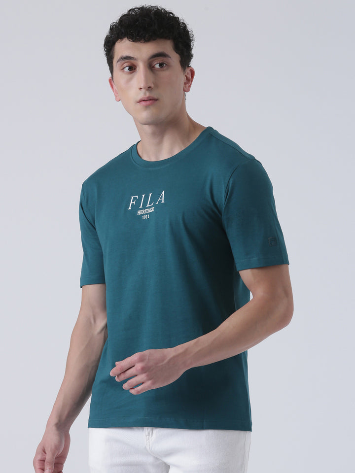 Fila Men Green T-Shirt Relaxed Fit
