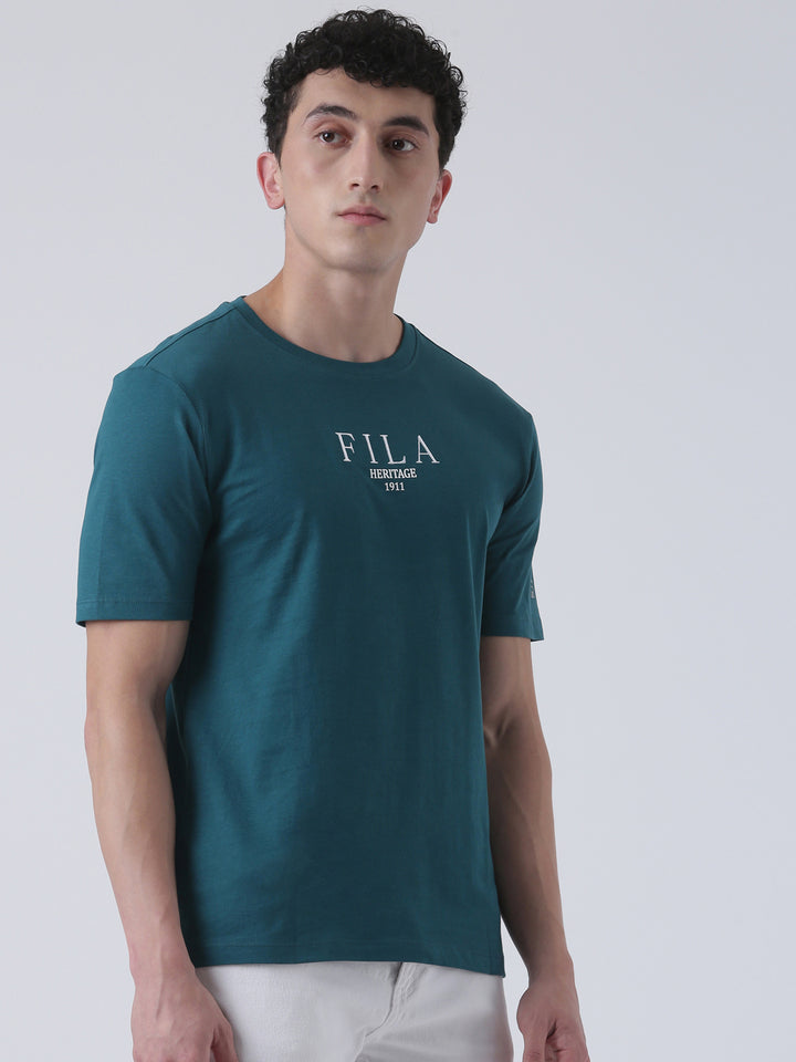 Fila Men Green T-Shirt Relaxed Fit