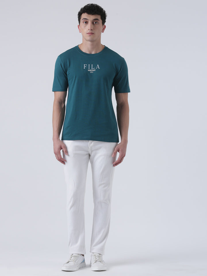 Fila Men Green T-Shirt Relaxed Fit
