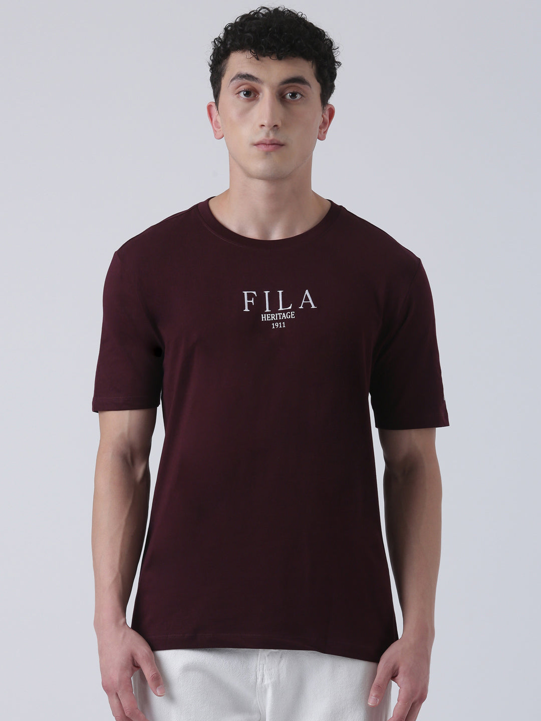 Fila Men Plum T-Shirt Relaxed Fit
