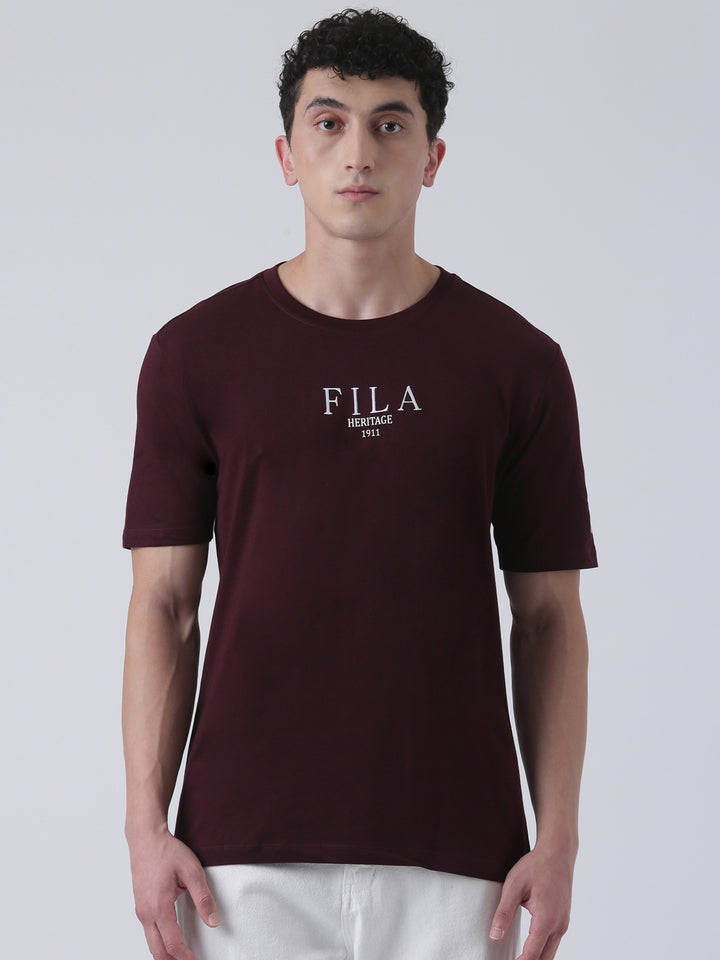 Fila Men Plum T-Shirt Relaxed Fit