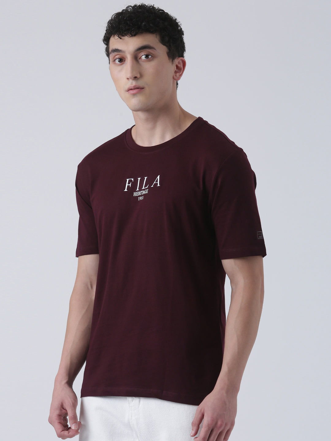 Fila Men Plum T-Shirt Relaxed Fit