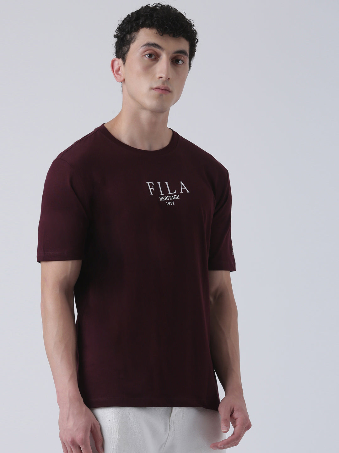 Fila Men Plum T-Shirt Relaxed Fit
