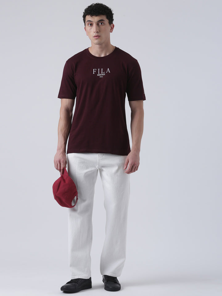 Fila Men Plum T-Shirt Relaxed Fit