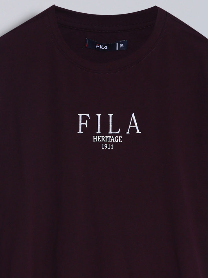 Fila Men Plum T-Shirt Relaxed Fit