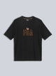Fila Unisex Black T-Shirt Comfort Fit