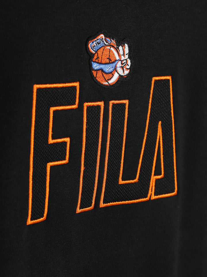 Fila Unisex Black T-Shirt Comfort Fit