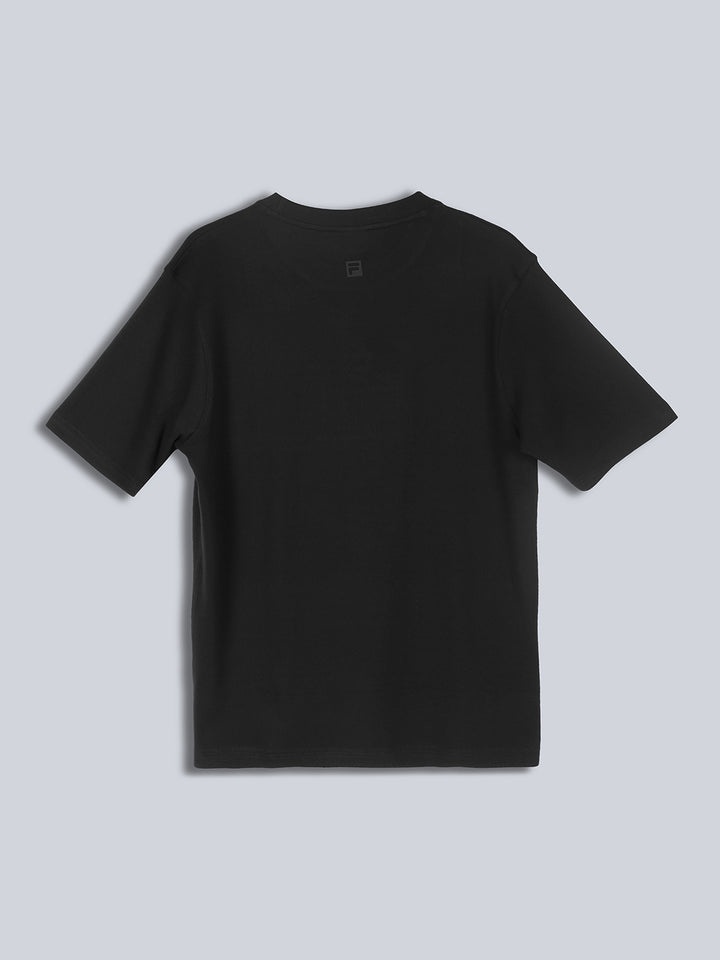Fila Unisex Black T-Shirt Comfort Fit