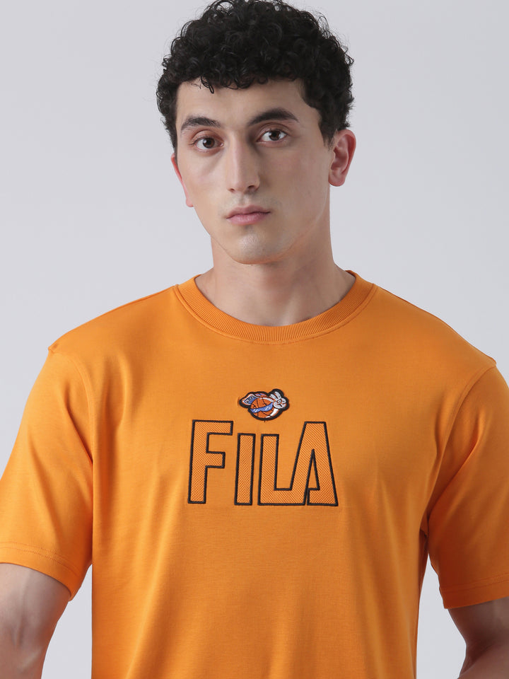 Fila Unisex Russet Orange T-Shirt Relaxed Fit