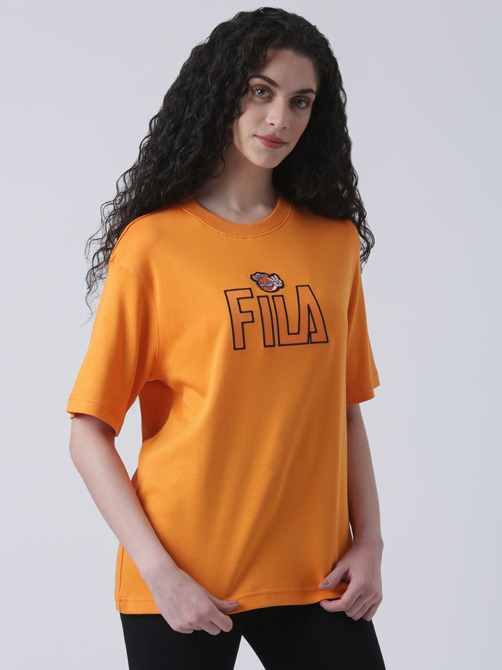 Fila Unisex Russet Orange T-Shirt Relaxed Fit
