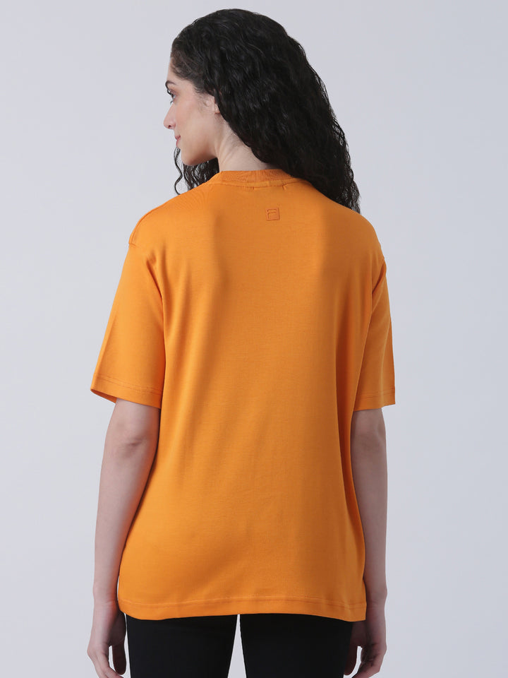Fila Unisex Russet Orange T-Shirt Relaxed Fit