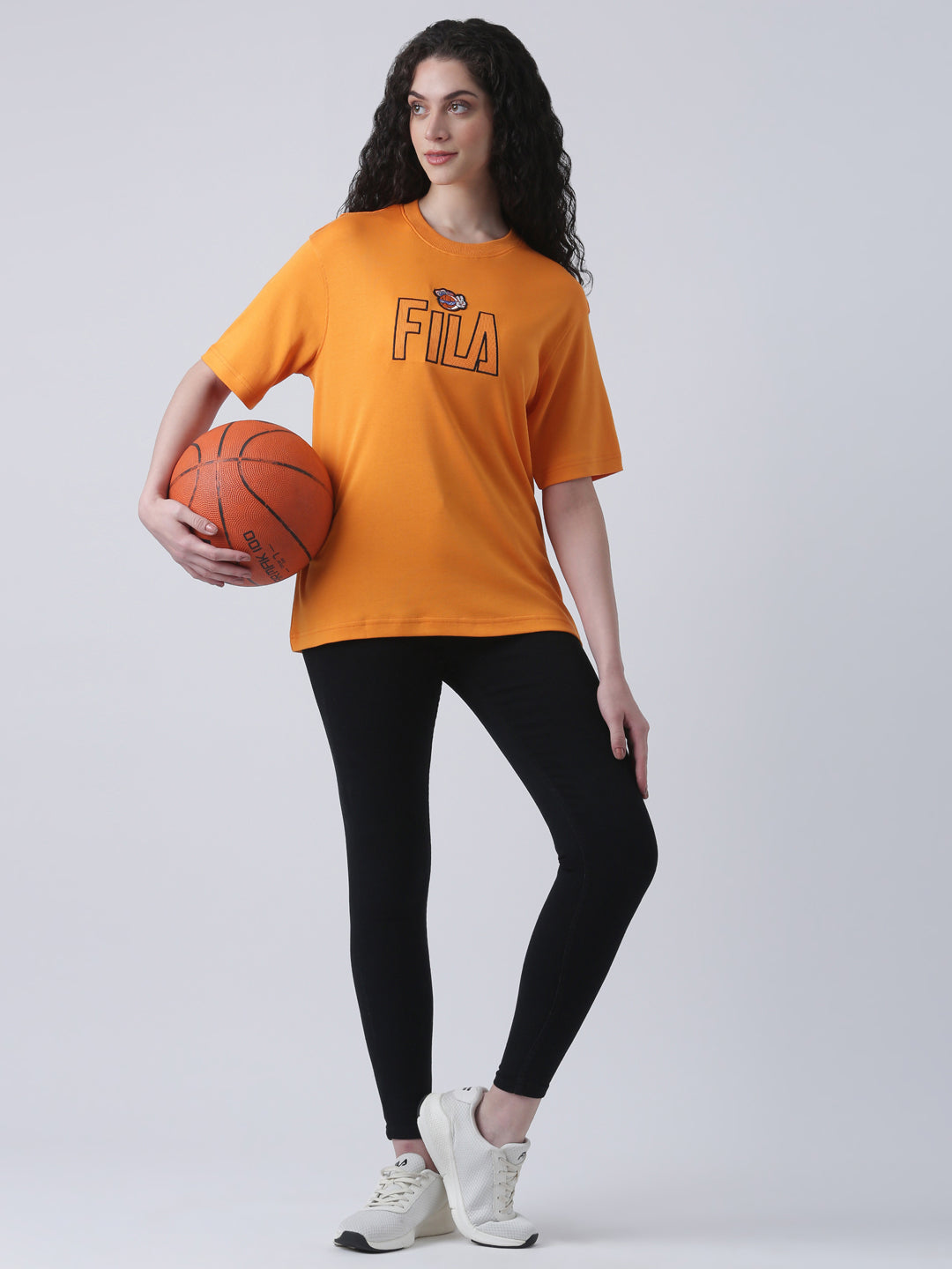 Fila Unisex Russet Orange T-Shirt Relaxed Fit