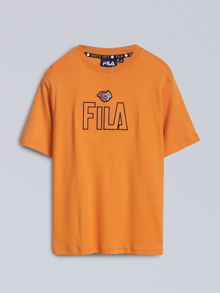 Fila Unisex Russet Orange T-Shirt Relaxed Fit