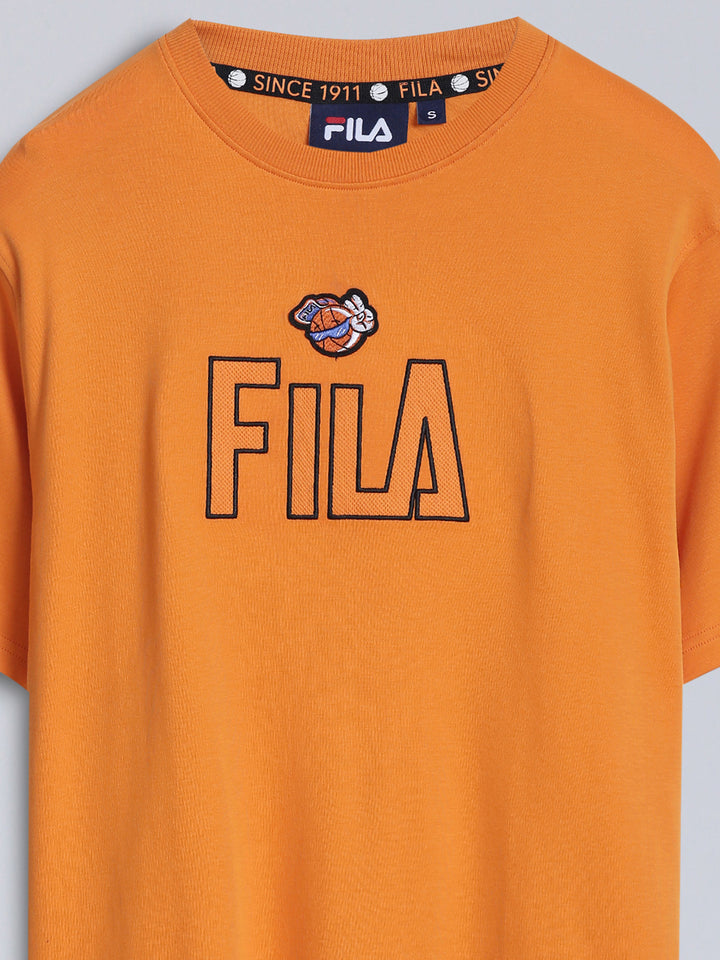Fila Unisex Russet Orange T-Shirt Relaxed Fit