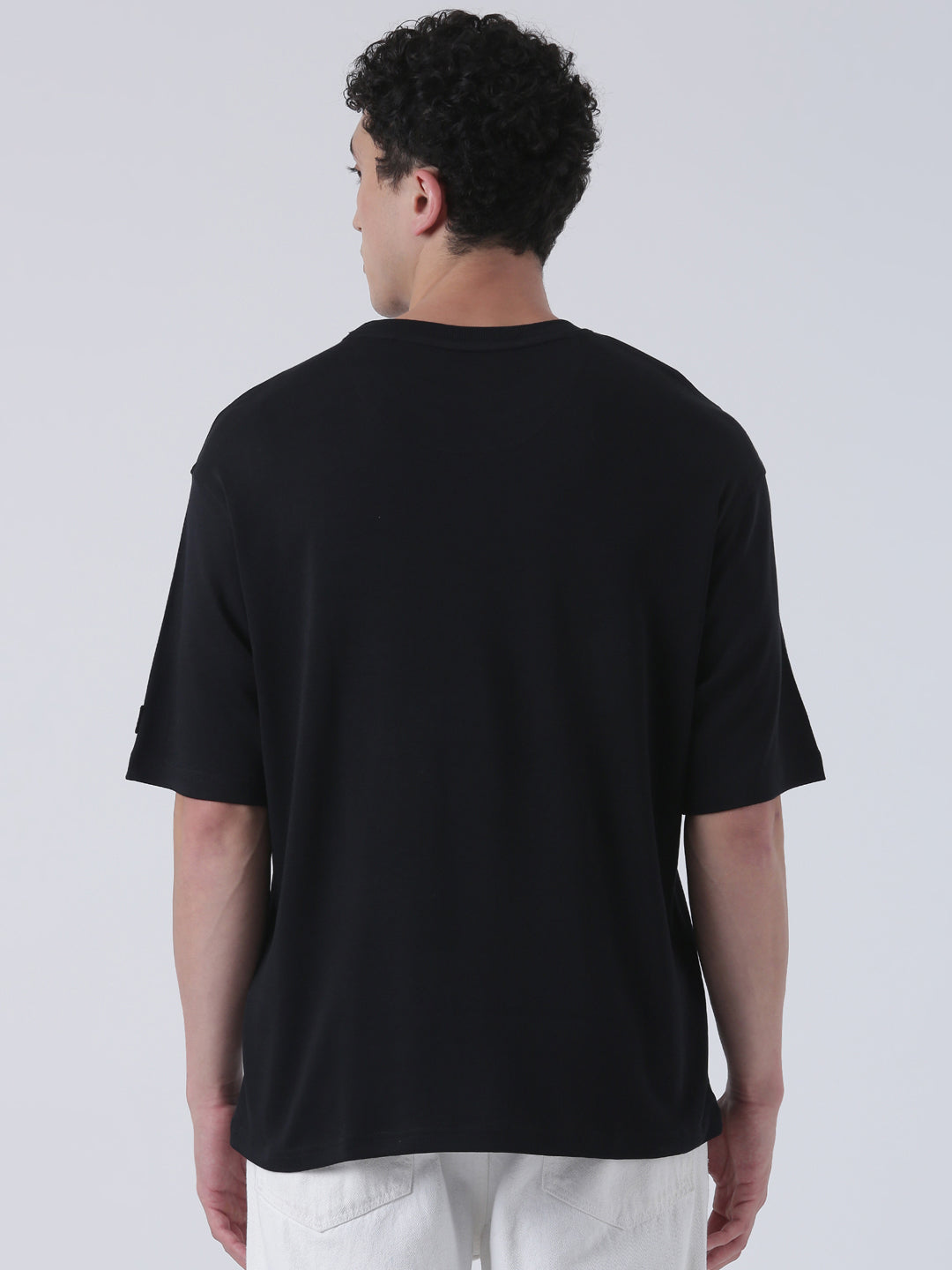 Fila Men Black T-Shirt Loose Fit