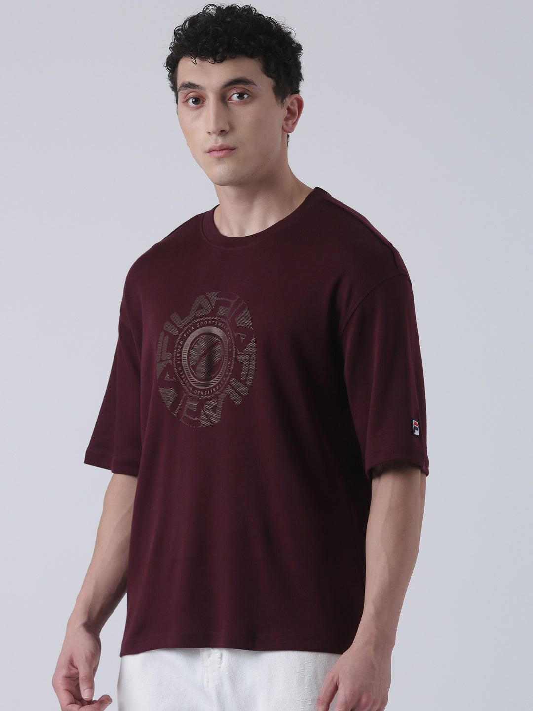 Fila Men Wine T-Shirt Loose Fit