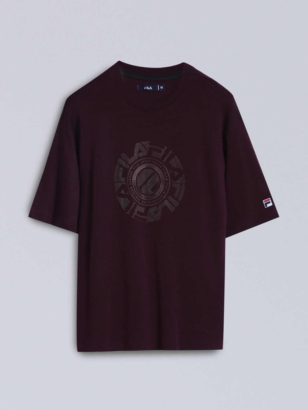 Fila Men Wine T-Shirt Loose Fit