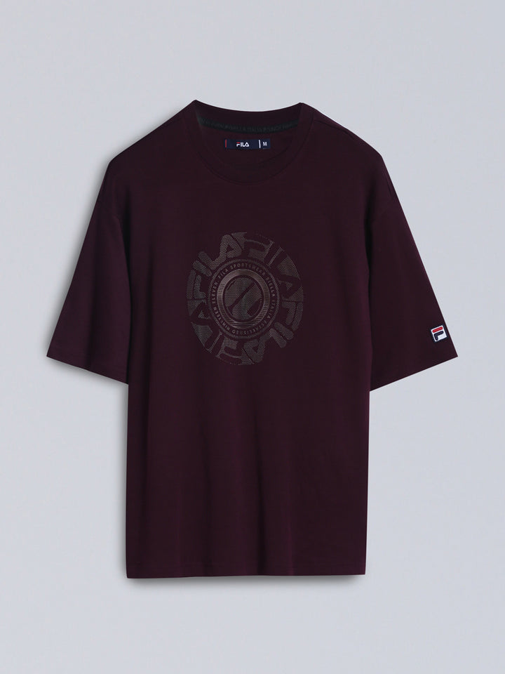 Fila Men Wine T-Shirt Loose Fit