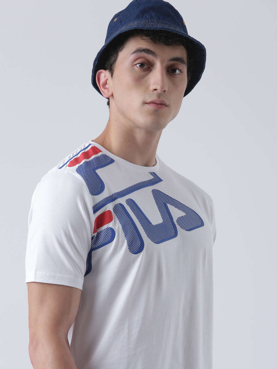 Fila Unisex White T-Shirt Relaxed Fit