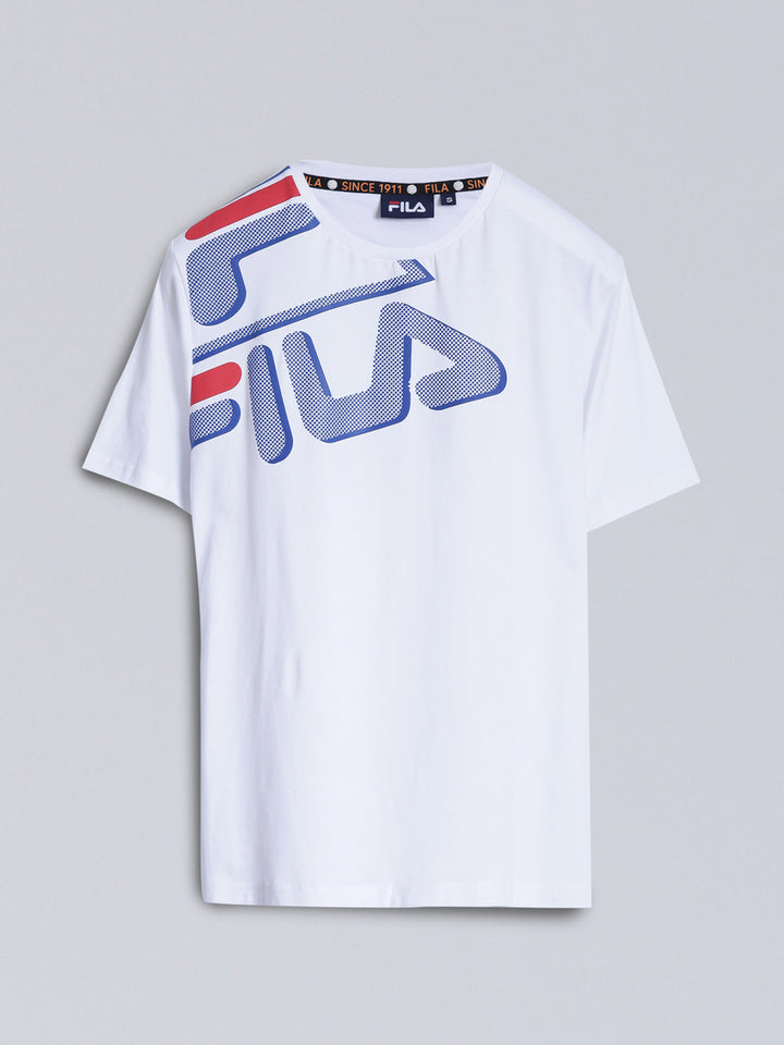 Fila Unisex White T-Shirt Relaxed Fit