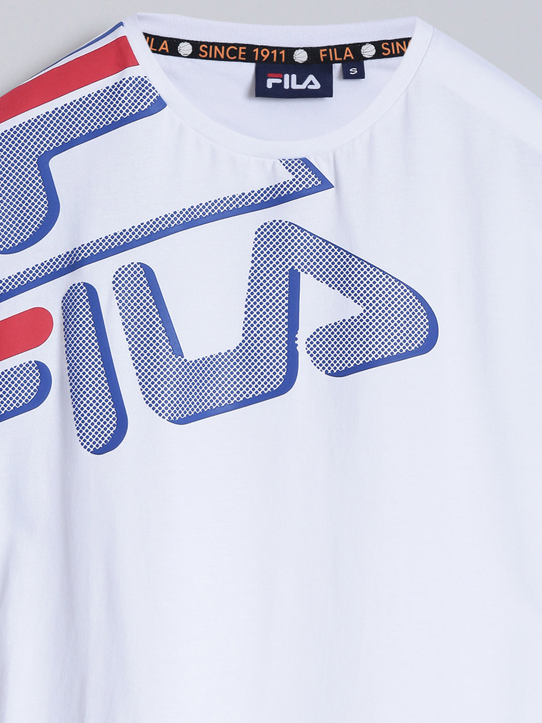 Fila Unisex White T-Shirt Relaxed Fit