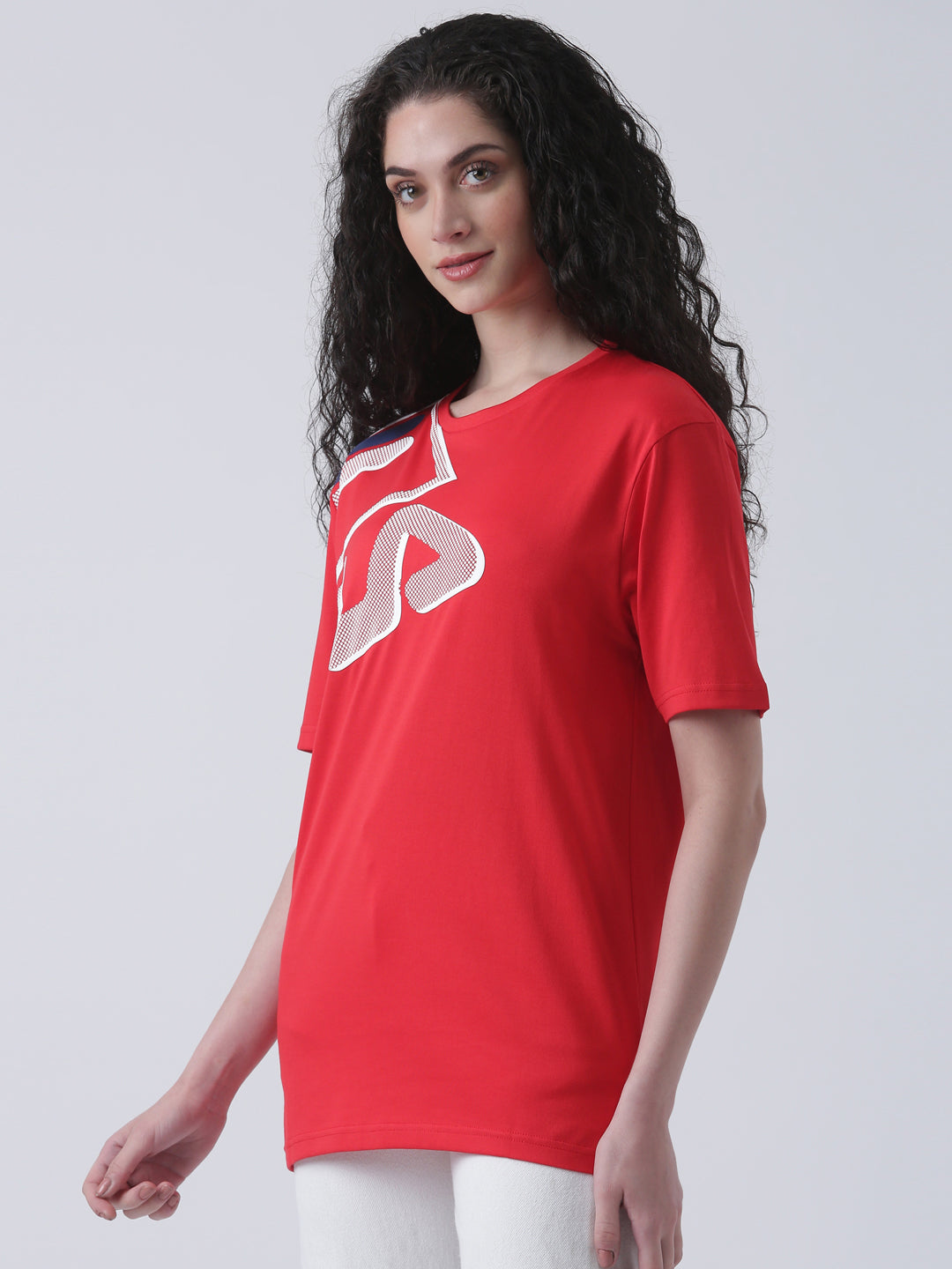 Fila Unisex Red T-Shirt Relaxed Fit