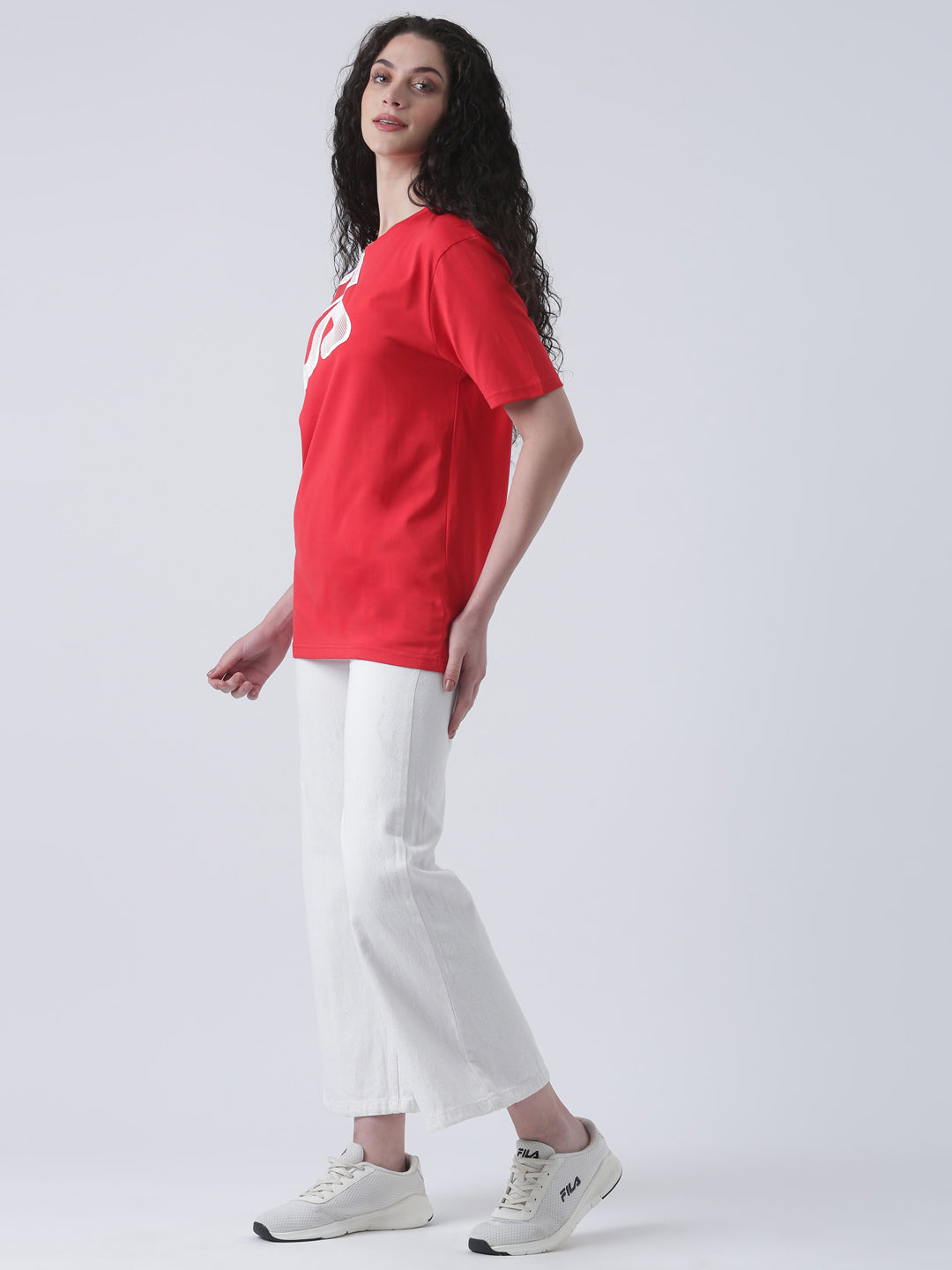 Fila Unisex Red T-Shirt Relaxed Fit