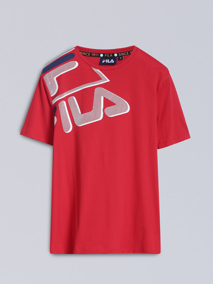 Fila Unisex Red T-Shirt Relaxed Fit