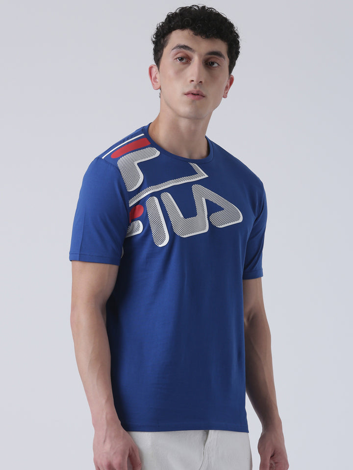 Fila Unisex Monaco Blue T-Shirt Relaxed Fit