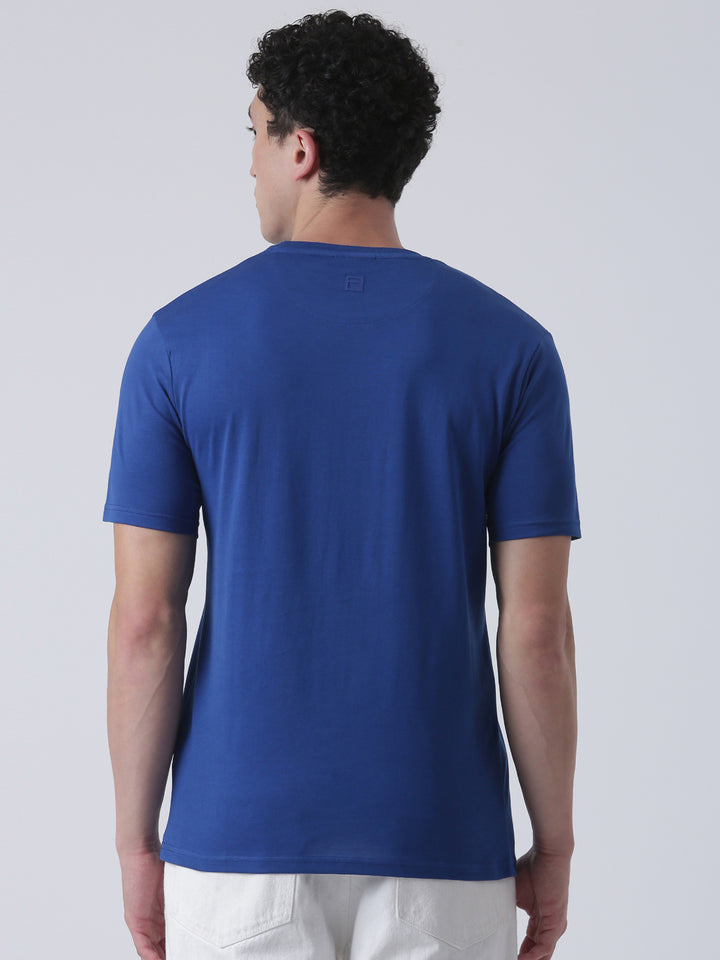 Fila Unisex Monaco Blue T-Shirt Relaxed Fit