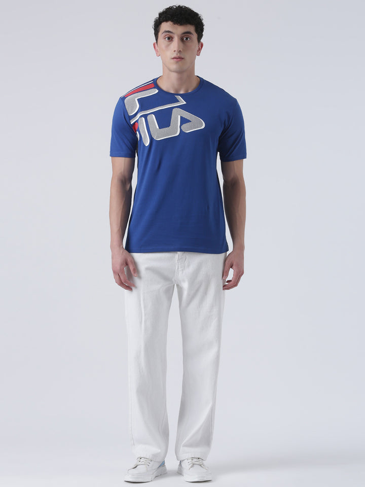 Fila Unisex Monaco Blue T-Shirt Relaxed Fit