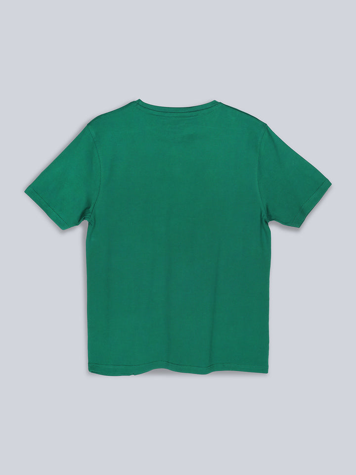Fila Unisex Green T-Shirt Comfort Fit