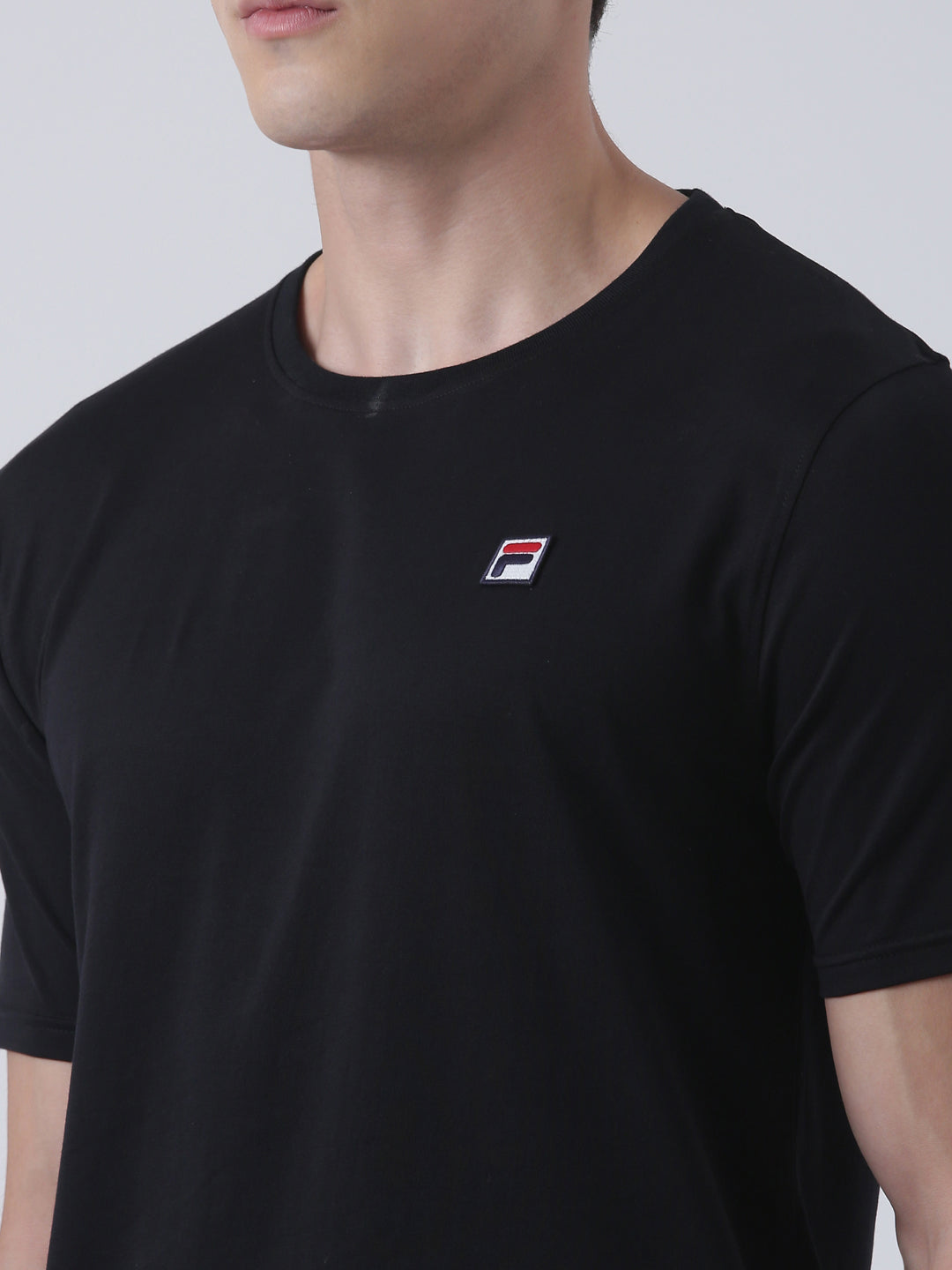 Fila Men Black T-Shirt Relaxed Fit
