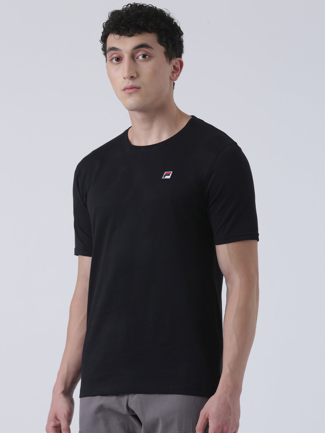 Fila Men Black T-Shirt Relaxed Fit