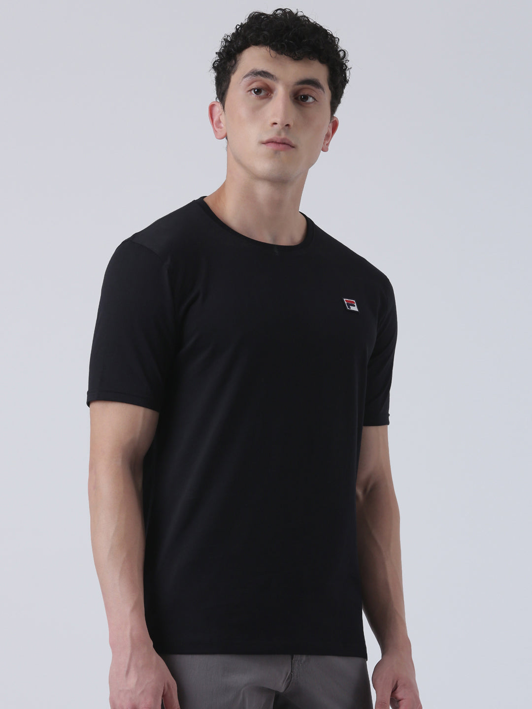 Fila Men Black T-Shirt Relaxed Fit