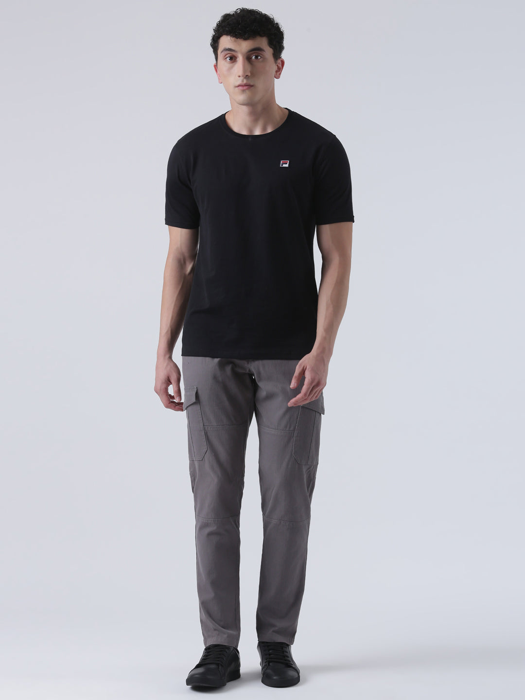 Fila Men Black T-Shirt Relaxed Fit