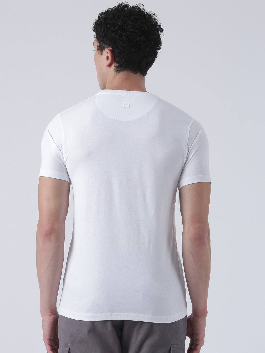 Fila Men White T-Shirt Slim Fit