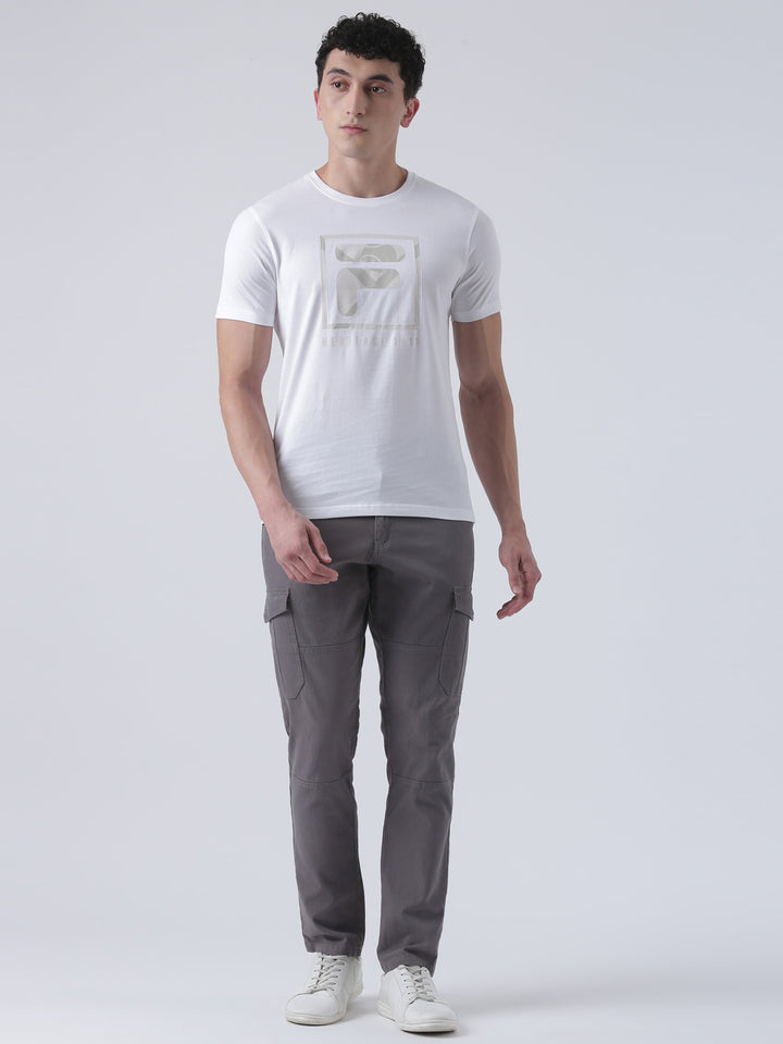 Fila Men White T-Shirt Slim Fit