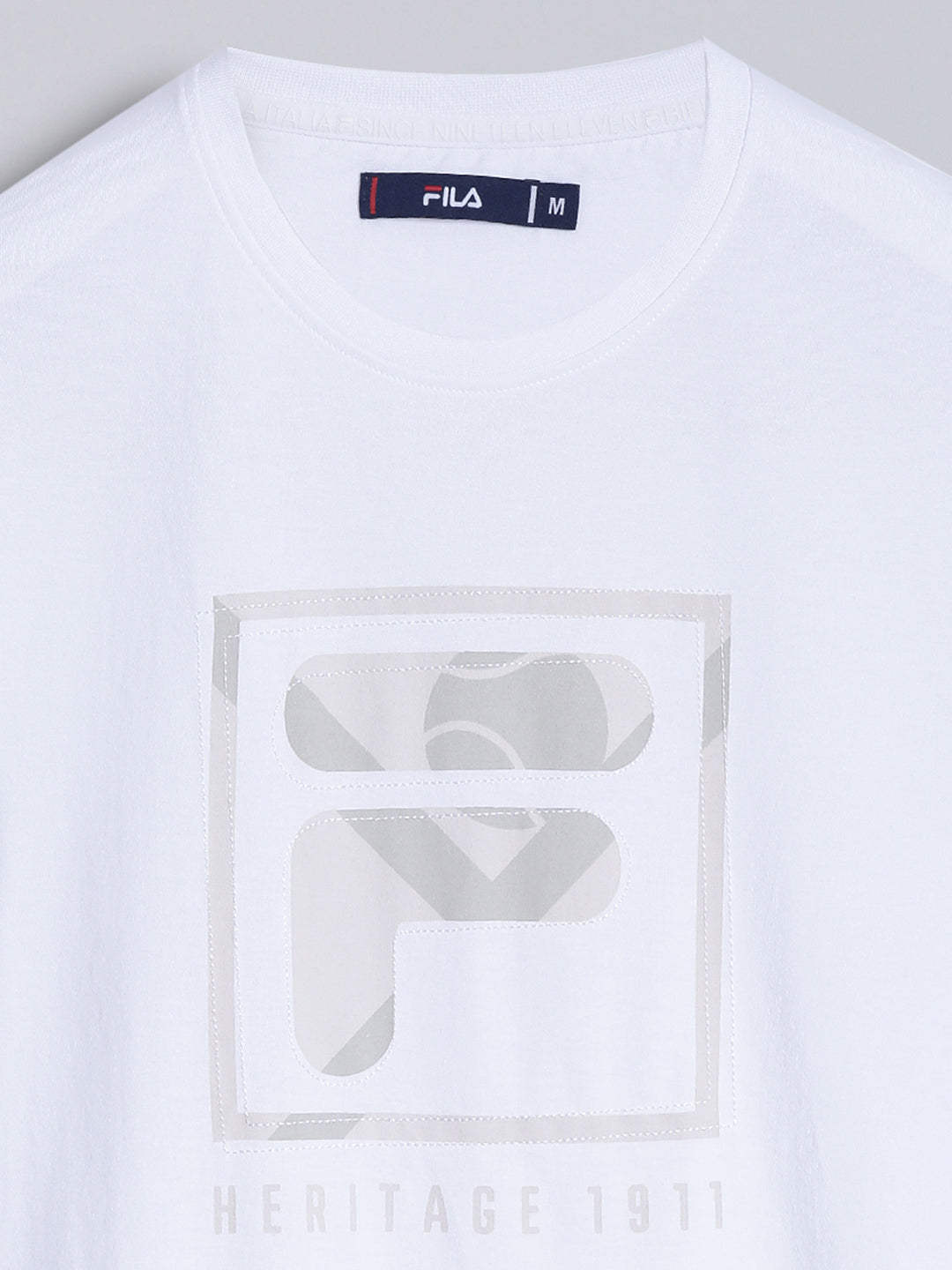 Fila Men White T-Shirt Slim Fit