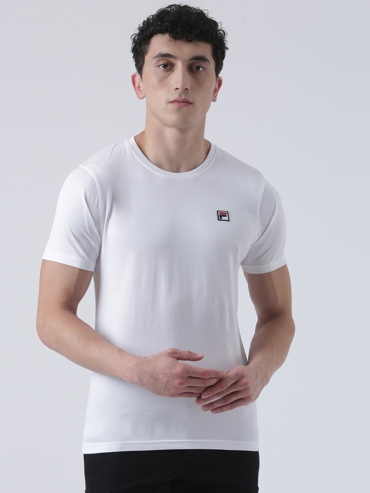 Fila Men White T-Shirt Slim Fit
