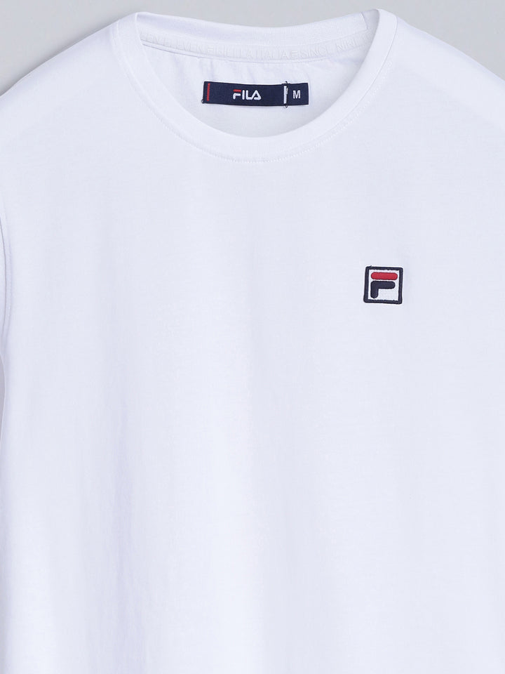 Fila Men White T-Shirt Slim Fit