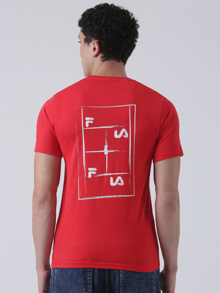 Fila Men Red T-Shirt Slim Fit